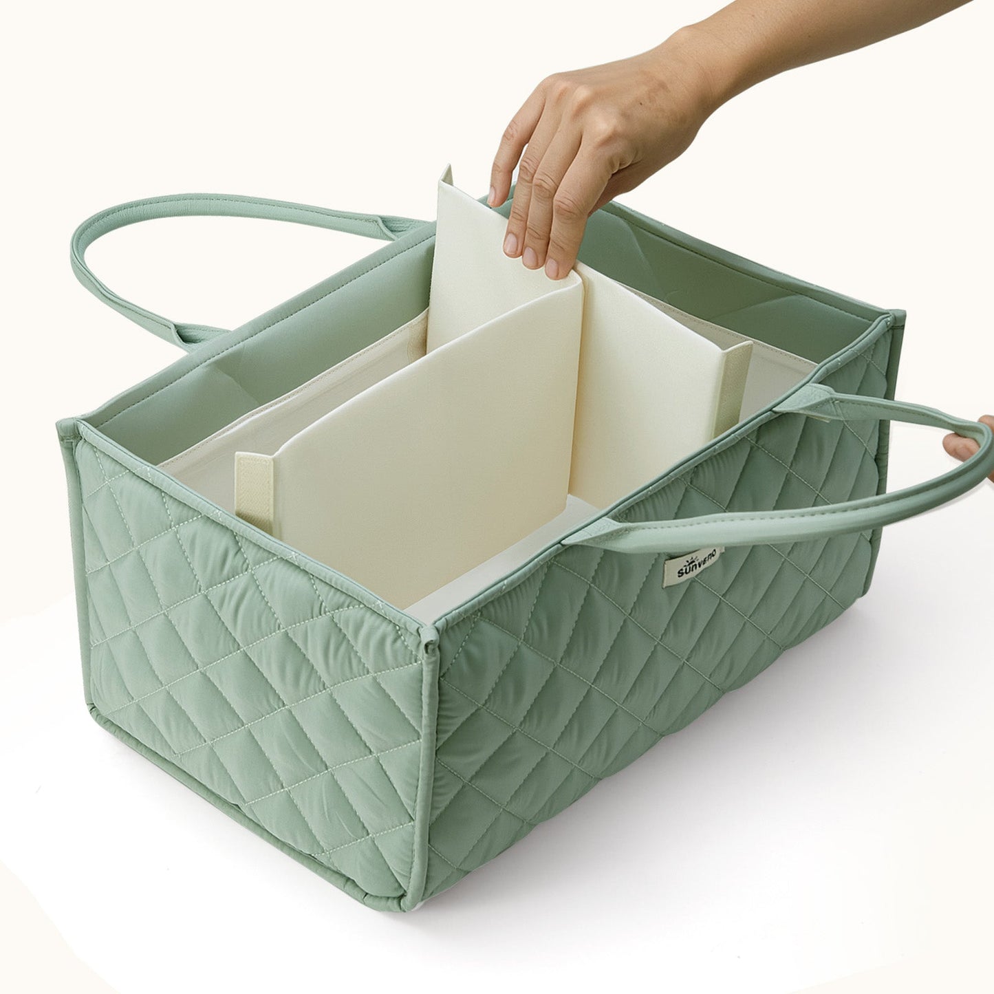 Quilted Diaper Caddy Organizer-3