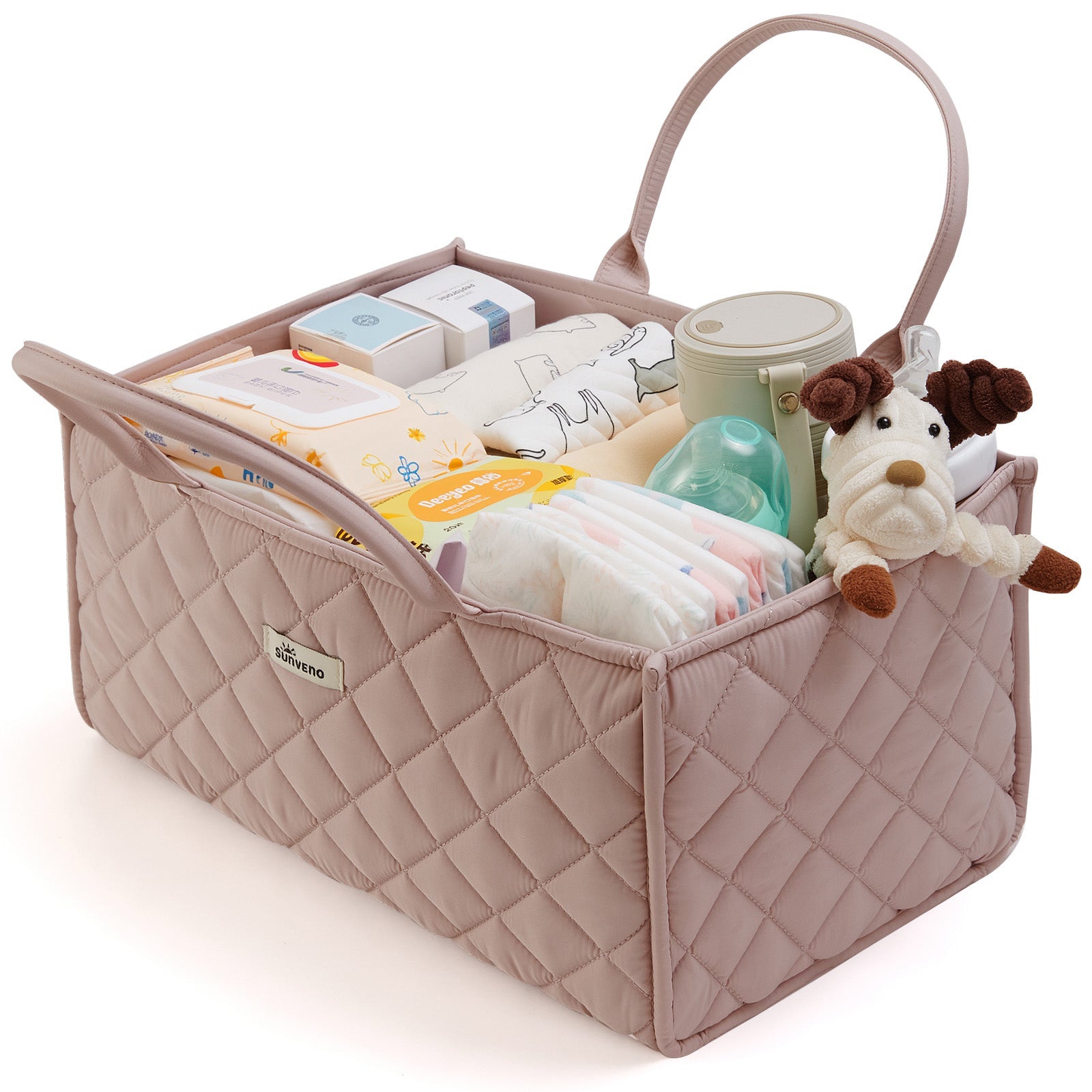 Quilted Diaper Caddy Organizer-1