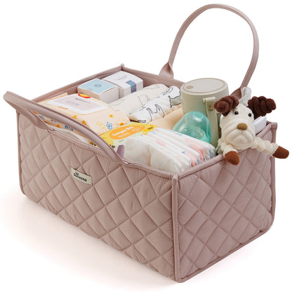 Quilted Diaper Caddy Organizer-1
