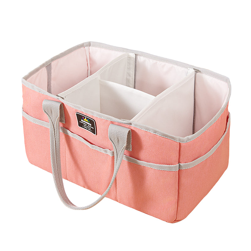 SUNVENO baby diaper caddy organizer with 12 pockets, designed for stroller accessories and convenient baby essentials storage.