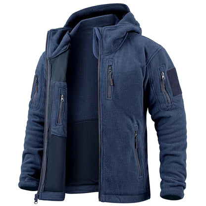 Men's Tactical Fleece Jacket Winter Warm Full Zip Military Hoodies Multi-Pockets Hiking Hunting Outdoor Coats-5