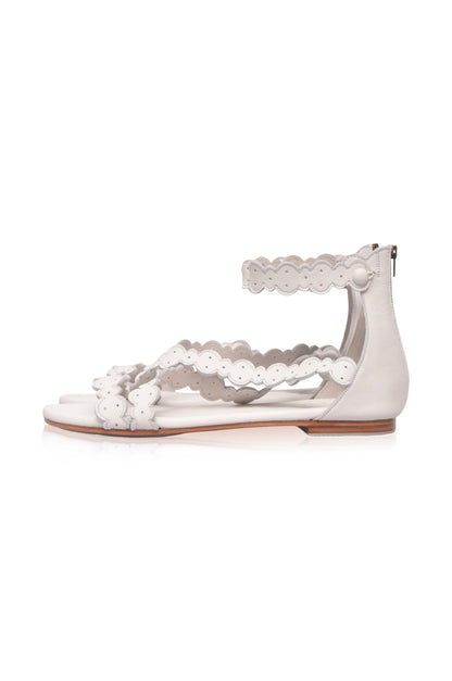 Salty Sea Criss Cross Leather Sandals-4