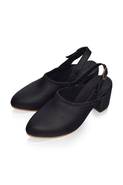 Savage Leather Slingback Heels-1