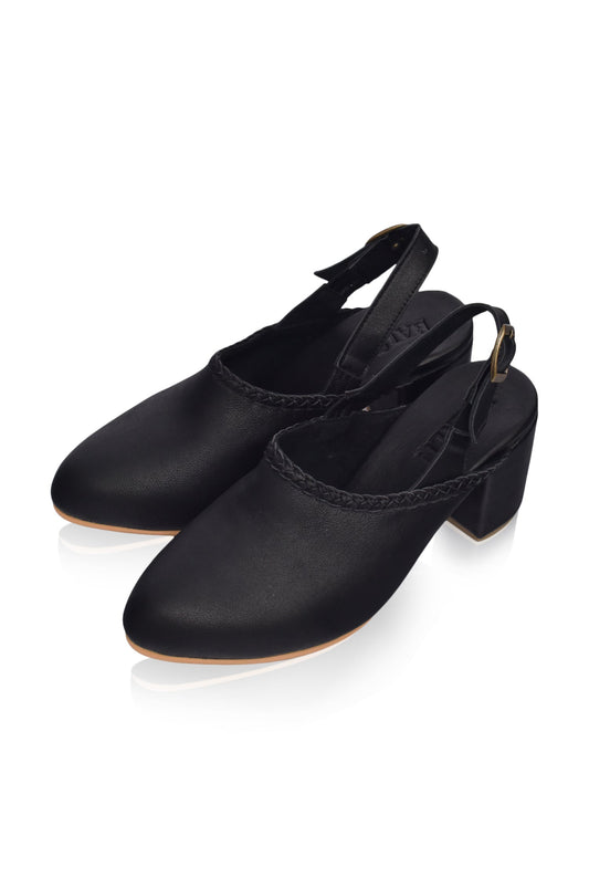 Savage Leather Slingback Heels-1