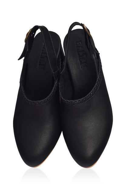 Savage Leather Slingback Heels-2