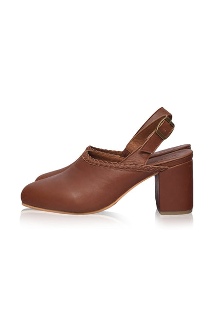 Savage Leather Slingback Heels-6