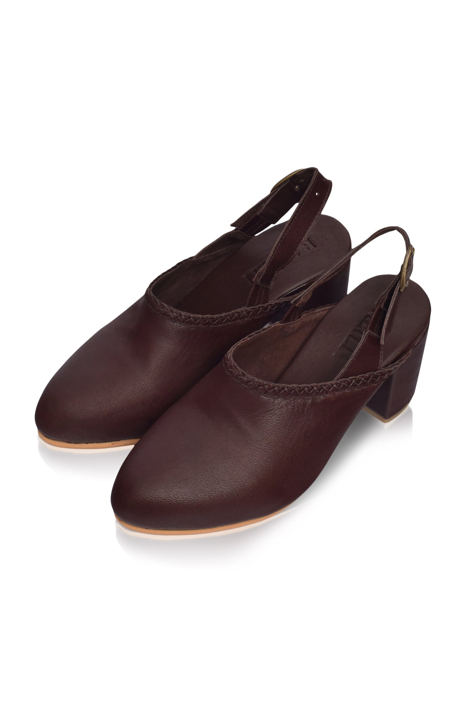 Savage Leather Slingback Heels-3