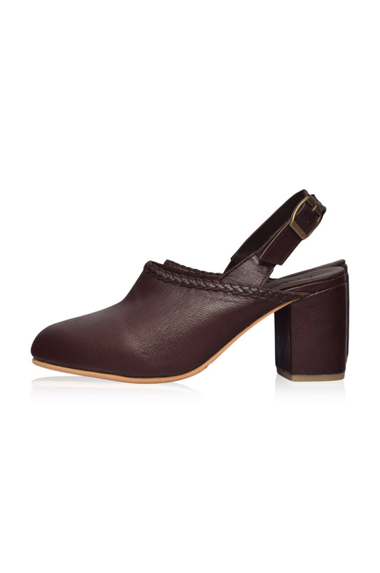 Savage Leather Slingback Heels-1