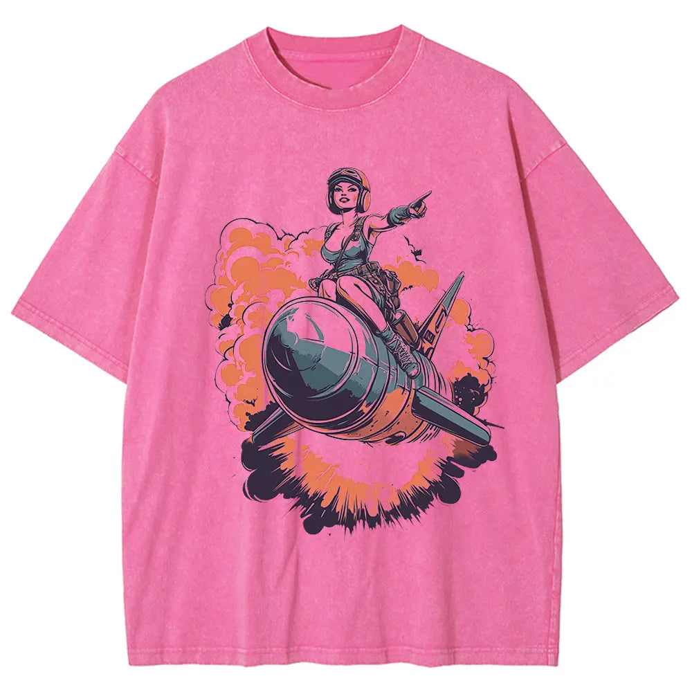 Beer Bottle Bomb Anime Oversized Graphic Tee-4