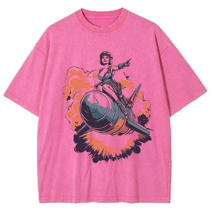 Beer Bottle Bomb Anime Oversized Graphic Tee-4