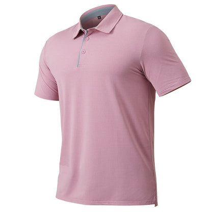 Men's Athletic Short Sleeve Polo Shirt Lightweight Quick Dry Sport Workout Shirt Summer Casual Thin Outdoor Shirts US/ EU Size-10