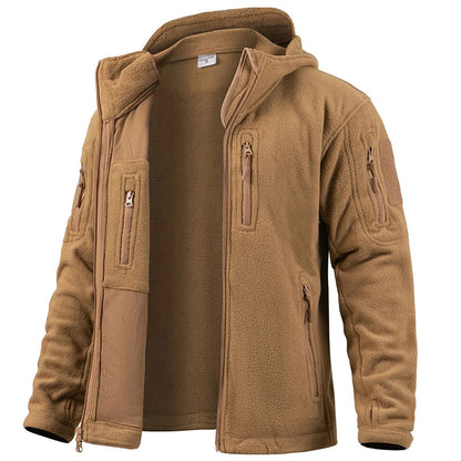 Men's Tactical Fleece Jacket Winter Warm Full Zip Military Hoodies Multi-Pockets Hiking Hunting Outdoor Coats-9