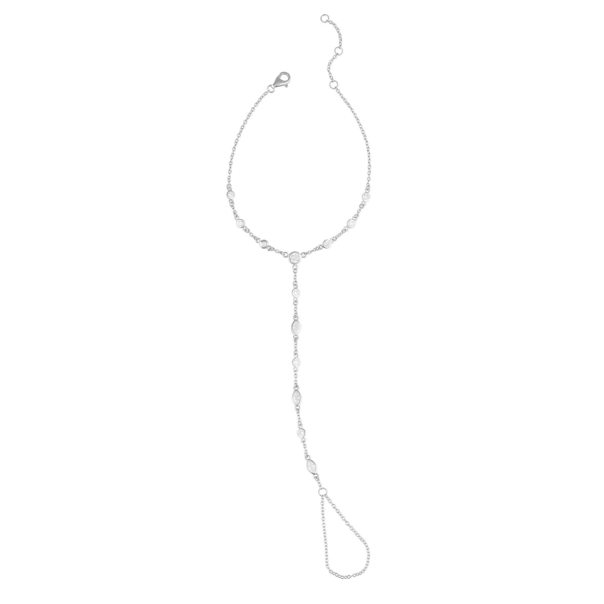 Seraphine CZ Hand Chain Bracelet-1