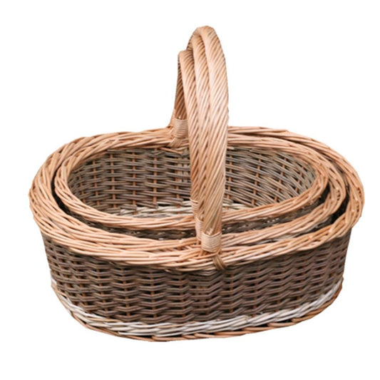Set of 3 Pennine Wicker Shopping Baskets-0