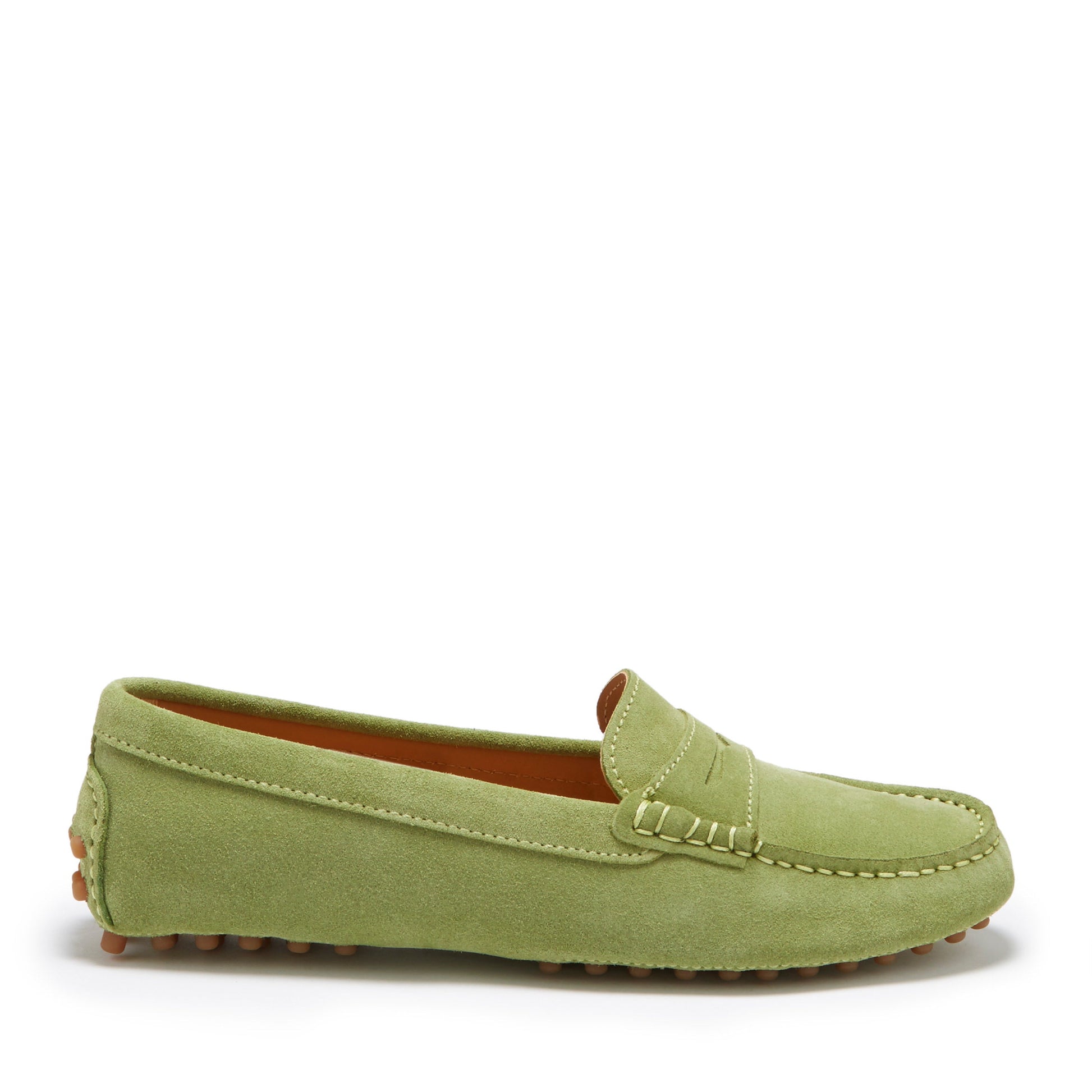 Women's Penny Driving Loafers, olive green-0