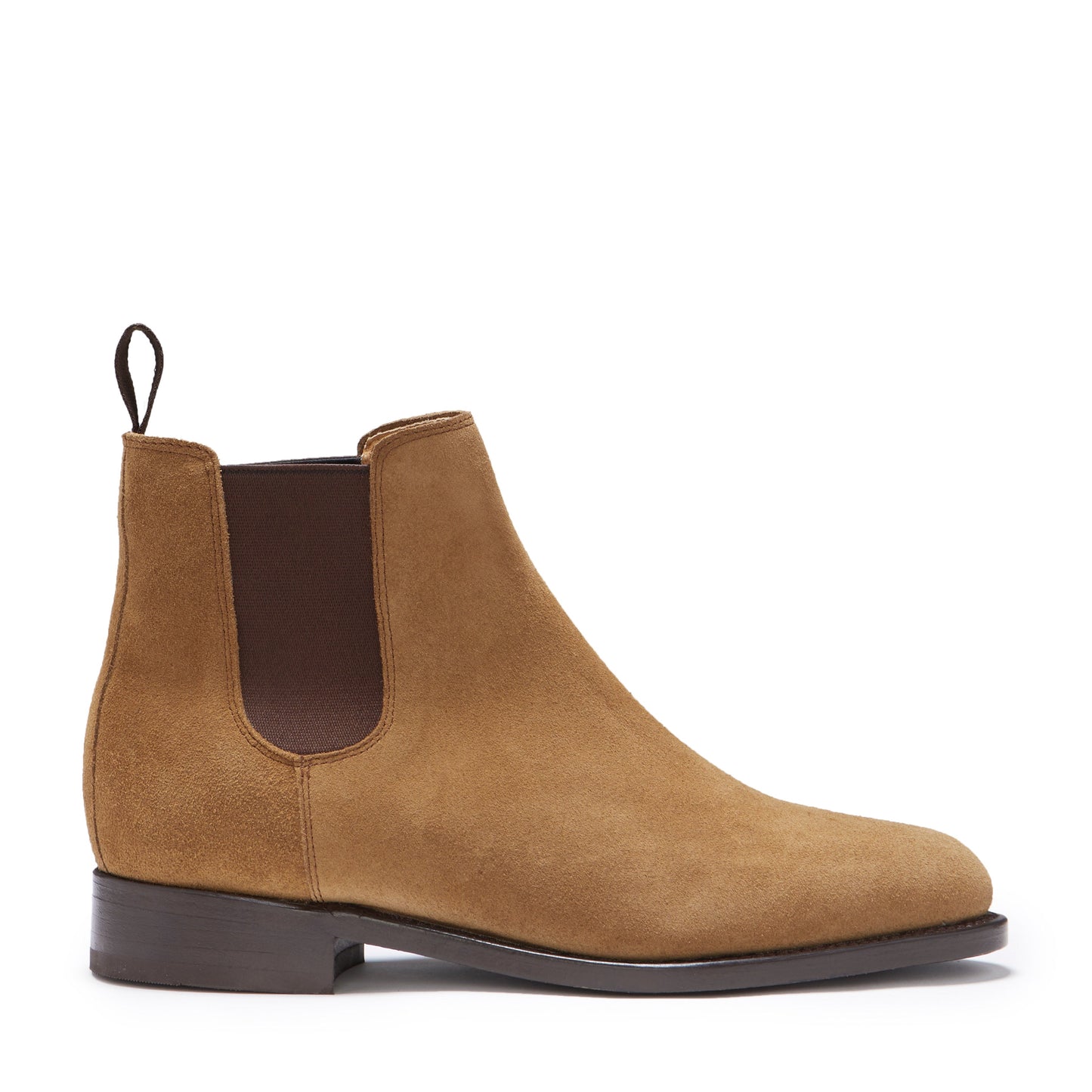 Women's Tobacco Suede Chelsea Boots, Welted Leather Sole-0