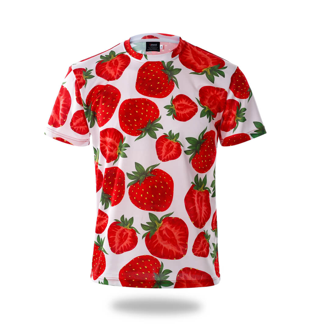 Strawberry Pattern Sublimation T-Shirts-0
