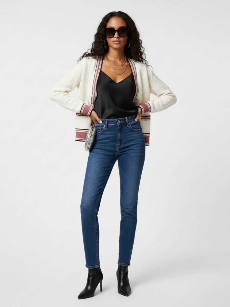 Striped Knit Cardigan, Greenwich Village | Women - BYMANYC ® New York-2