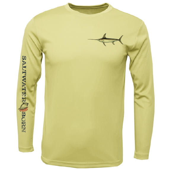 Swordfish on Chest Long Sleeve UPF 50+ Dry-Fit Shirt-2