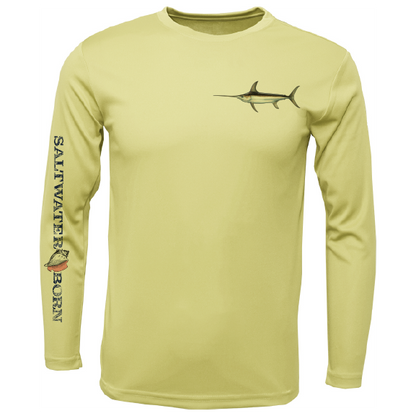 Swordfish on Chest Long Sleeve UPF 50+ Dry-Fit Shirt-2