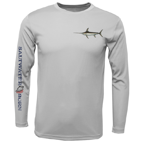 Swordfish on Chest Long Sleeve UPF 50+ Dry-Fit Shirt-6