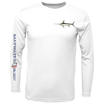 Swordfish on Chest Long Sleeve UPF 50+ Dry-Fit Shirt-0