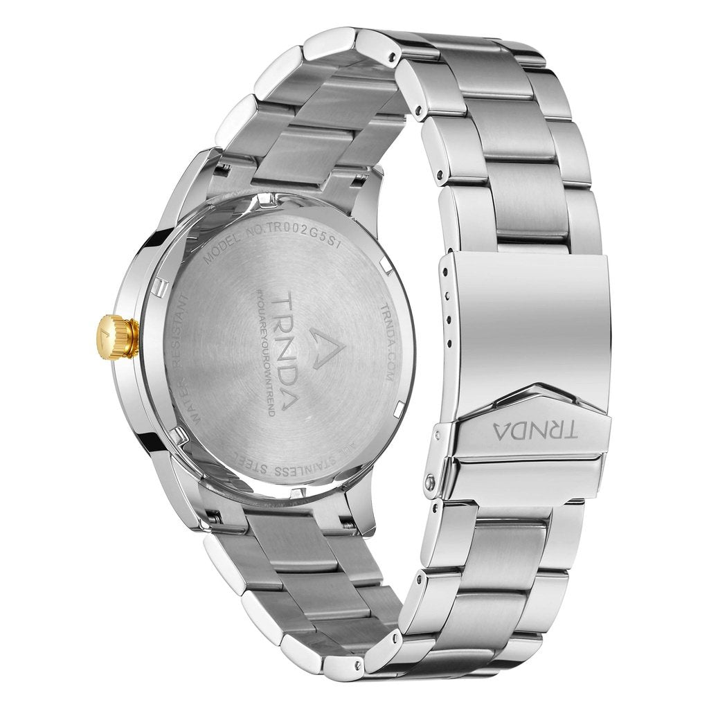 Trnda Men's Stainless Steel Watch, Gradient Gray Dial | Trn-Ss43g-3