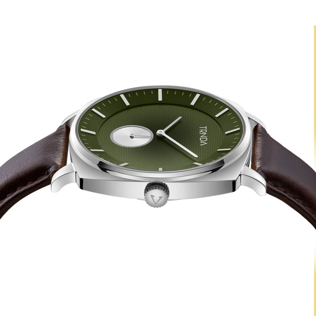 Trnda Men's Stainless Steel Watch, Seaweed Green Dial | Trnda45mm-2