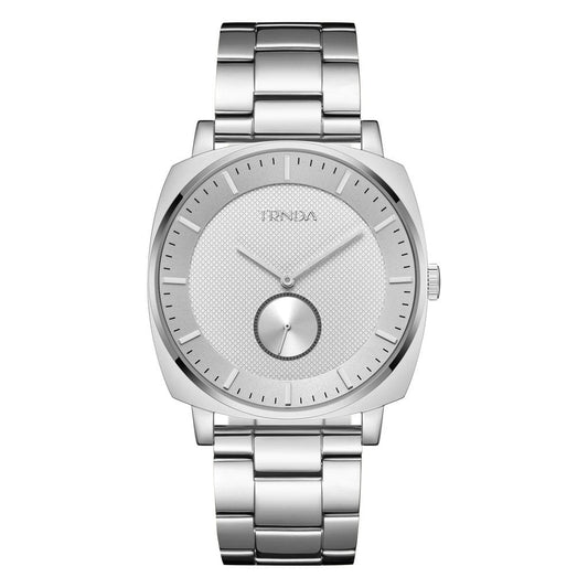 Trnda Men's Silver Stainless Steel Watch, Square Dial | Tr45ss-0