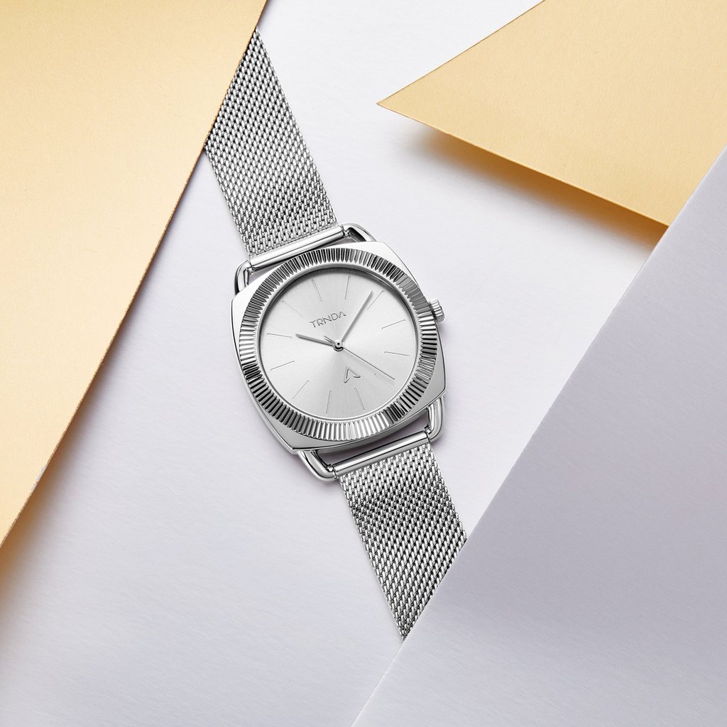 Trnda Women's Stainless Steel Watch, Silver Dial | Trnda-Ss35.8-4