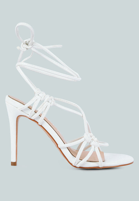 Trixy Knot Lace Up High Heel Sandal-0