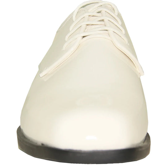 VANGELO Men Dress Shoe TUX-1 Oxford Formal Tuxedo for Prom & Wedding Ivory Patent-1
