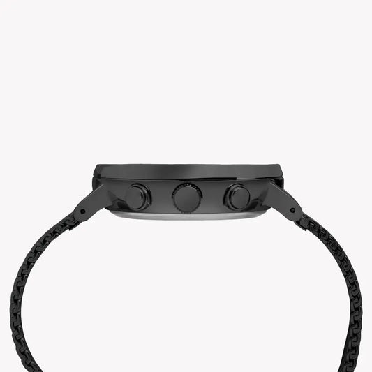 Timex Men's Black Stainless Steel Watch, Black Dial | Tw2r27300-1