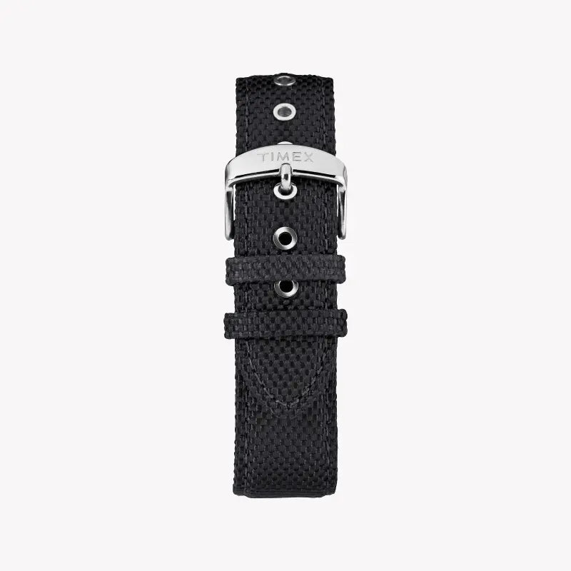 Timex Men's Black Fabric Watch, Silver Case | Tw2r38200-2