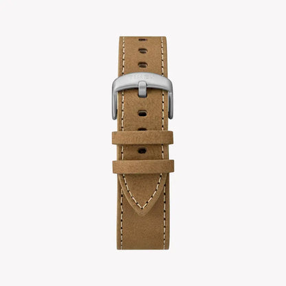 Timex Men's Tan Leather Watch, White Dial | Tw2r64100-2