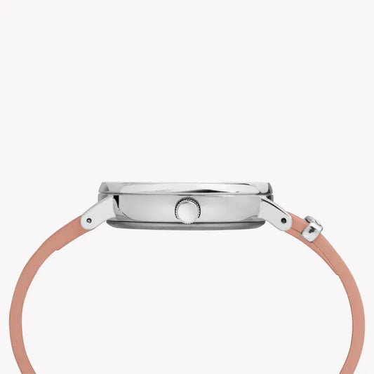 Timex Women's Pink Leather Watch, White Dial | Tw2r70400-1
