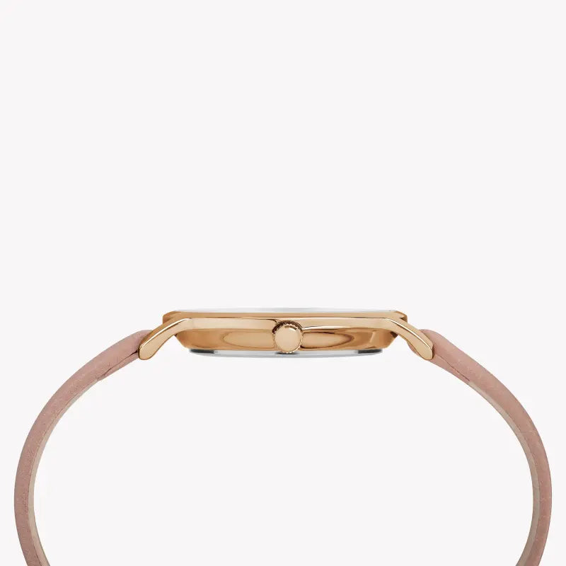 Timex Women's Pink Leather Watch, Silver Dial | Tw2r85200-1