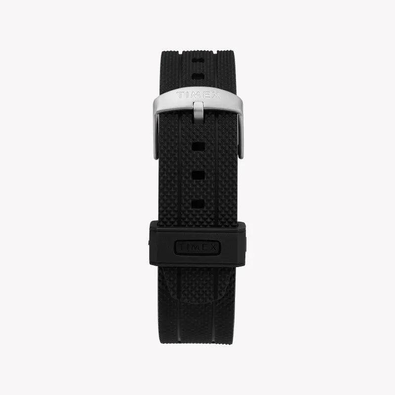 Timex Men's Black Silicone Watch, Brass Case | Tw2t30000-2
