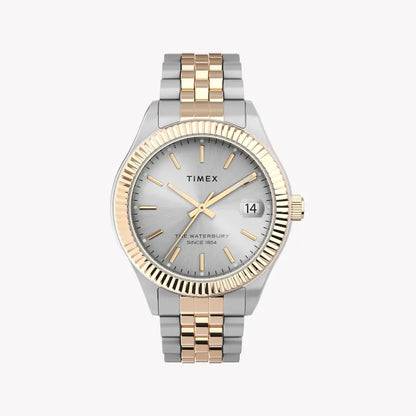 Timex Women's 2t Stainless Steel Watch, Silver Dial | Tw2t87000-0
