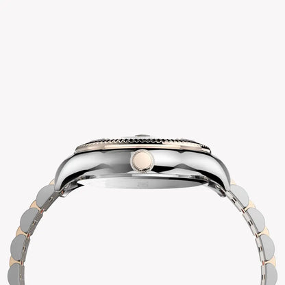 Timex Women's 2t Stainless Steel Watch, Silver Dial | Tw2t87000-1