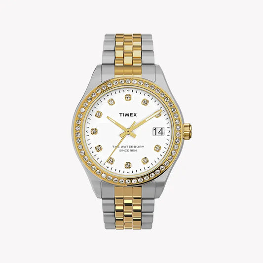 Timex Women's Stainless Steel Watch, Silver Dial | Tw2u53900-0