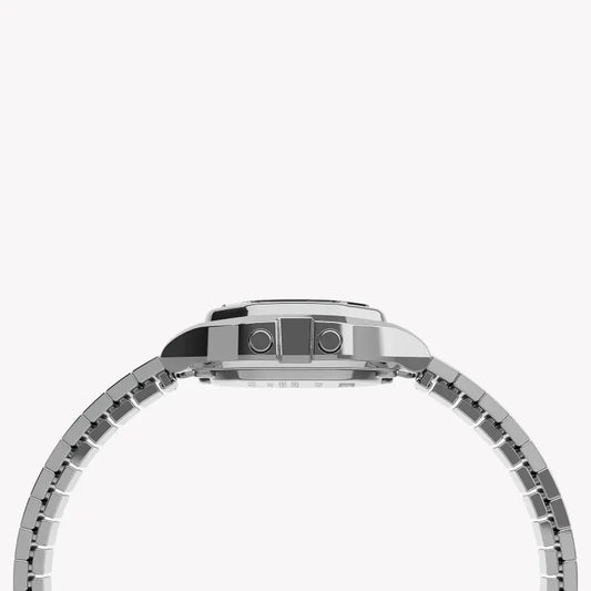 Timex Women's Silver Stainless Steel Watch, Digital Dial | Tw2u94200-1