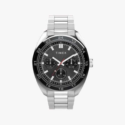 Mens Silver-tone Case & Bracelet with Black Dial TW2Y22600 | Stylish Watch-0
