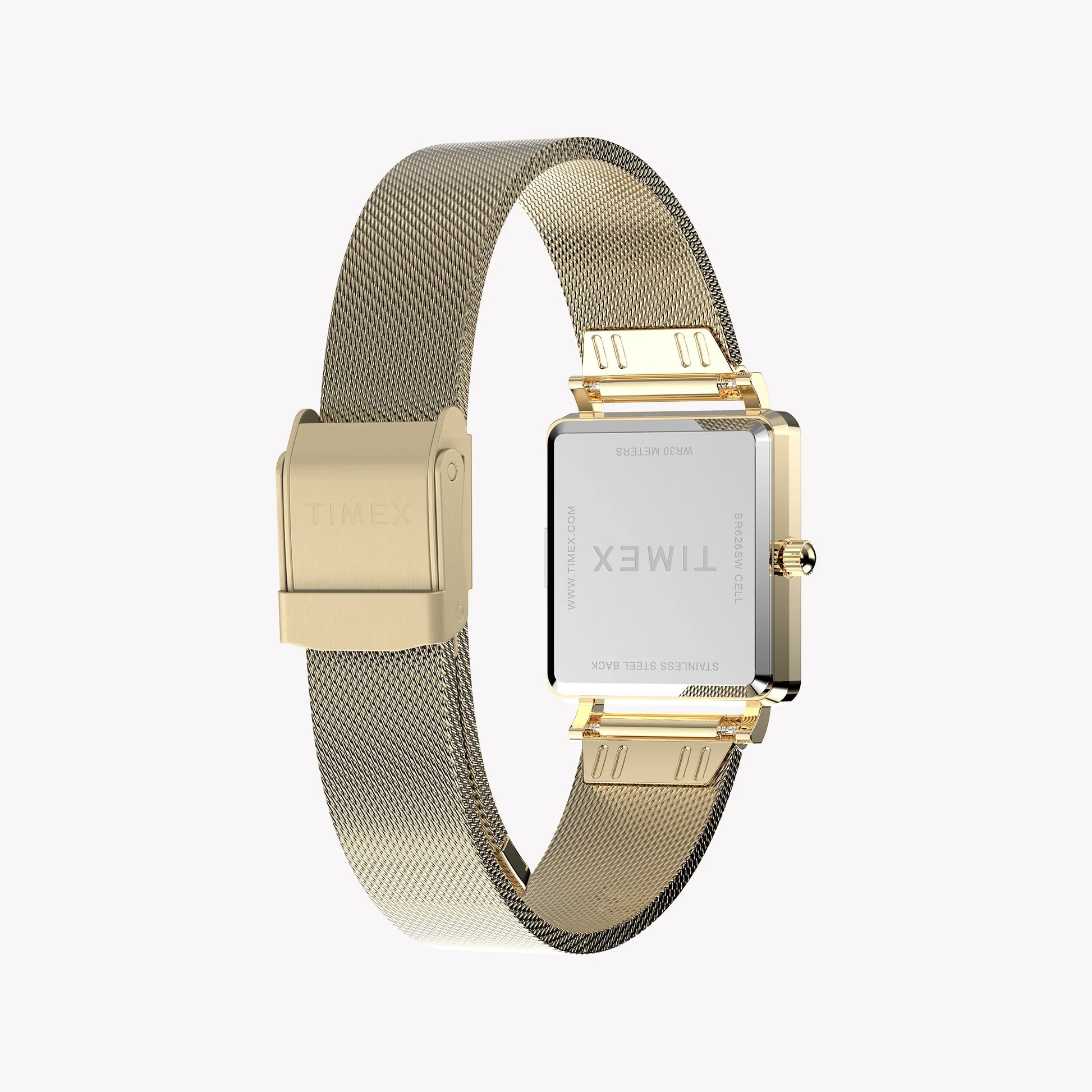 Transcend Gold-Tone Rectangle Case & Bracelet with Silver Dial | TW2Y26100-4