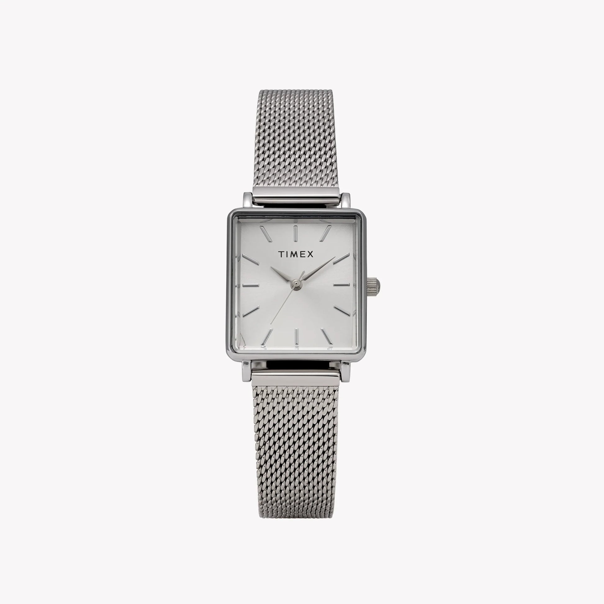 Transcend Rectangle Silver-tone Case & Bracelet with Silver Dial | TW2Y26300-0
