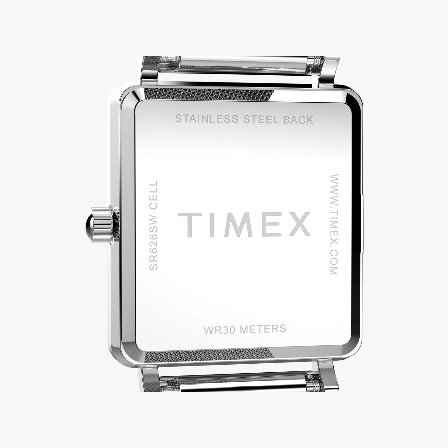 Transcend Rectangle Silver-tone Case & Bracelet with Silver Dial | TW2Y26300-3