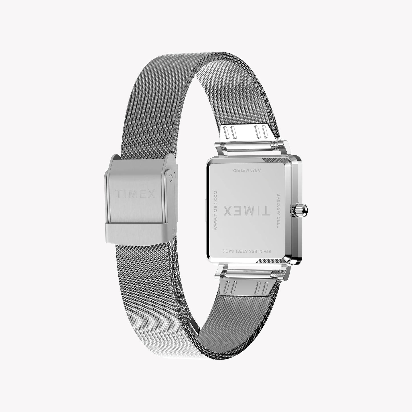 Transcend Rectangle Silver-tone Case & Bracelet with Silver Dial | TW2Y26300-4