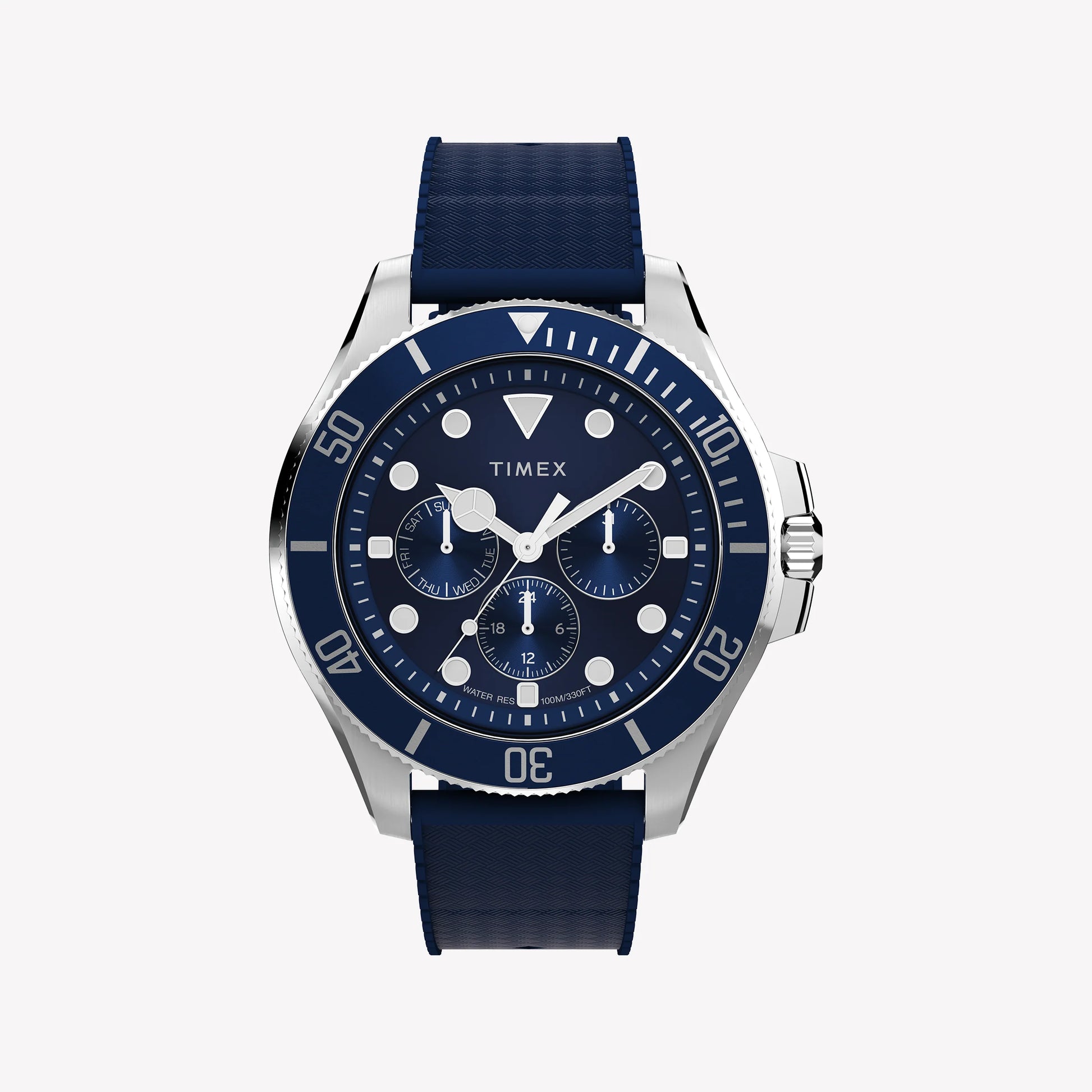 Timex Men's Silver-Tone SS, Blue Resin | TW2Y33400-0