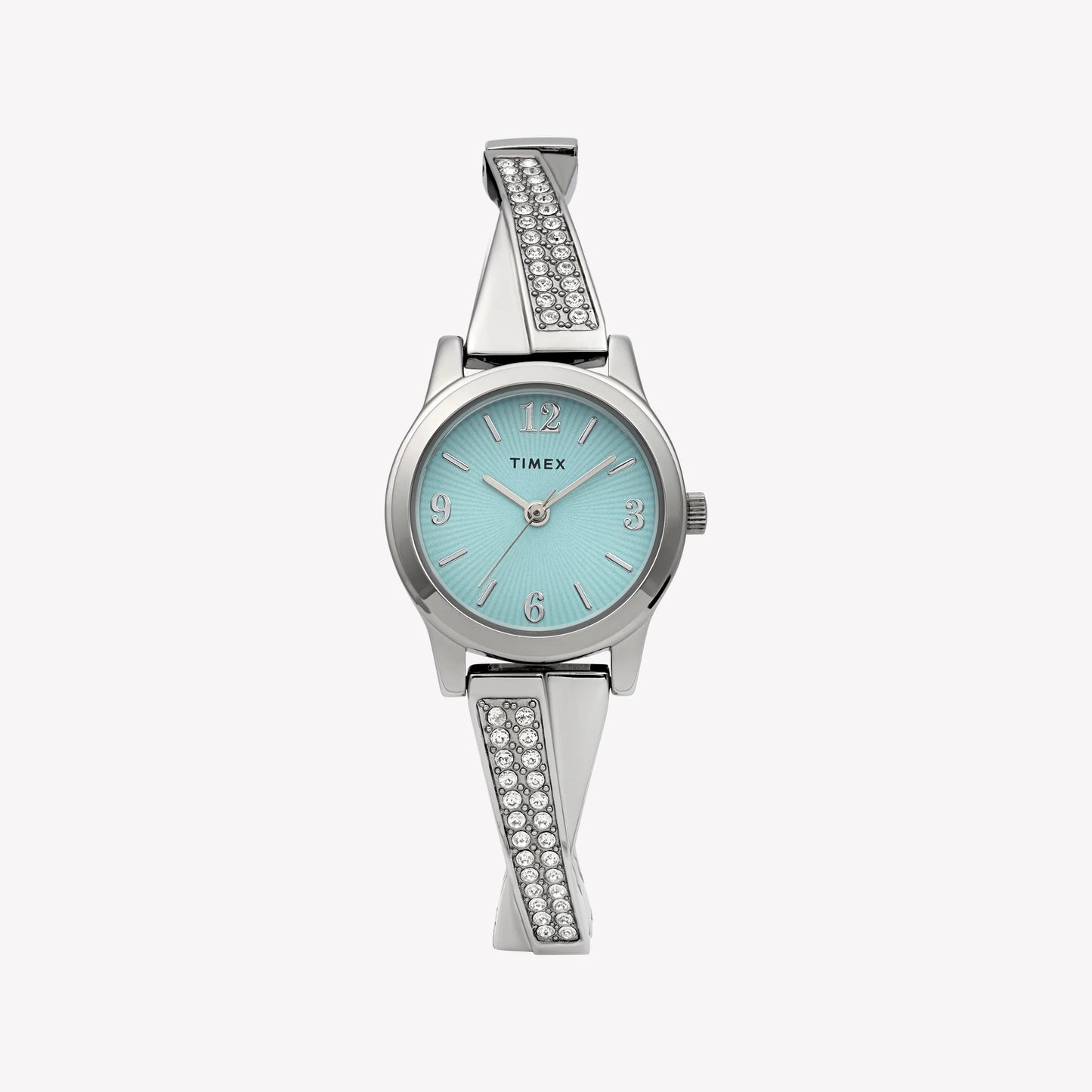 Timex Women's Silver-Tone Stainless Steel, Blue Dial | TW2Y39400-0