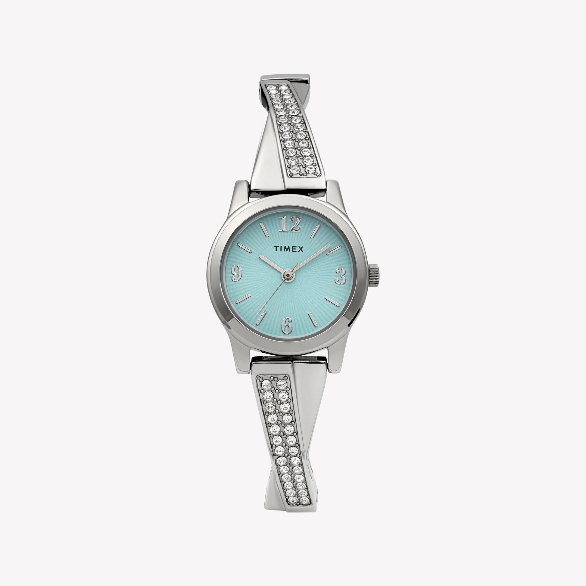 Timex Women's Silver-Tone Stainless Steel, Blue Dial | TW2Y39400-0